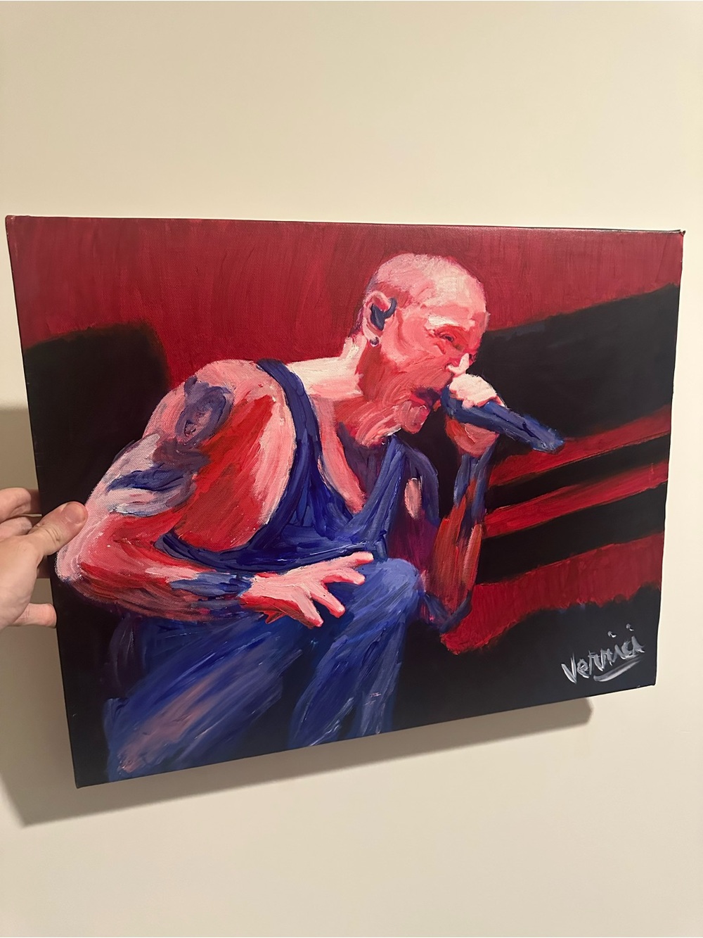 Chester Bennington 16x20 painting Portrait Canvas Art 1/1